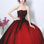 red wedding dress