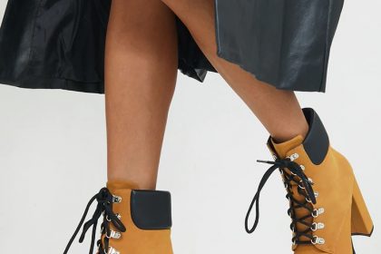 LACE UP HEELED ANKLE BOOTS